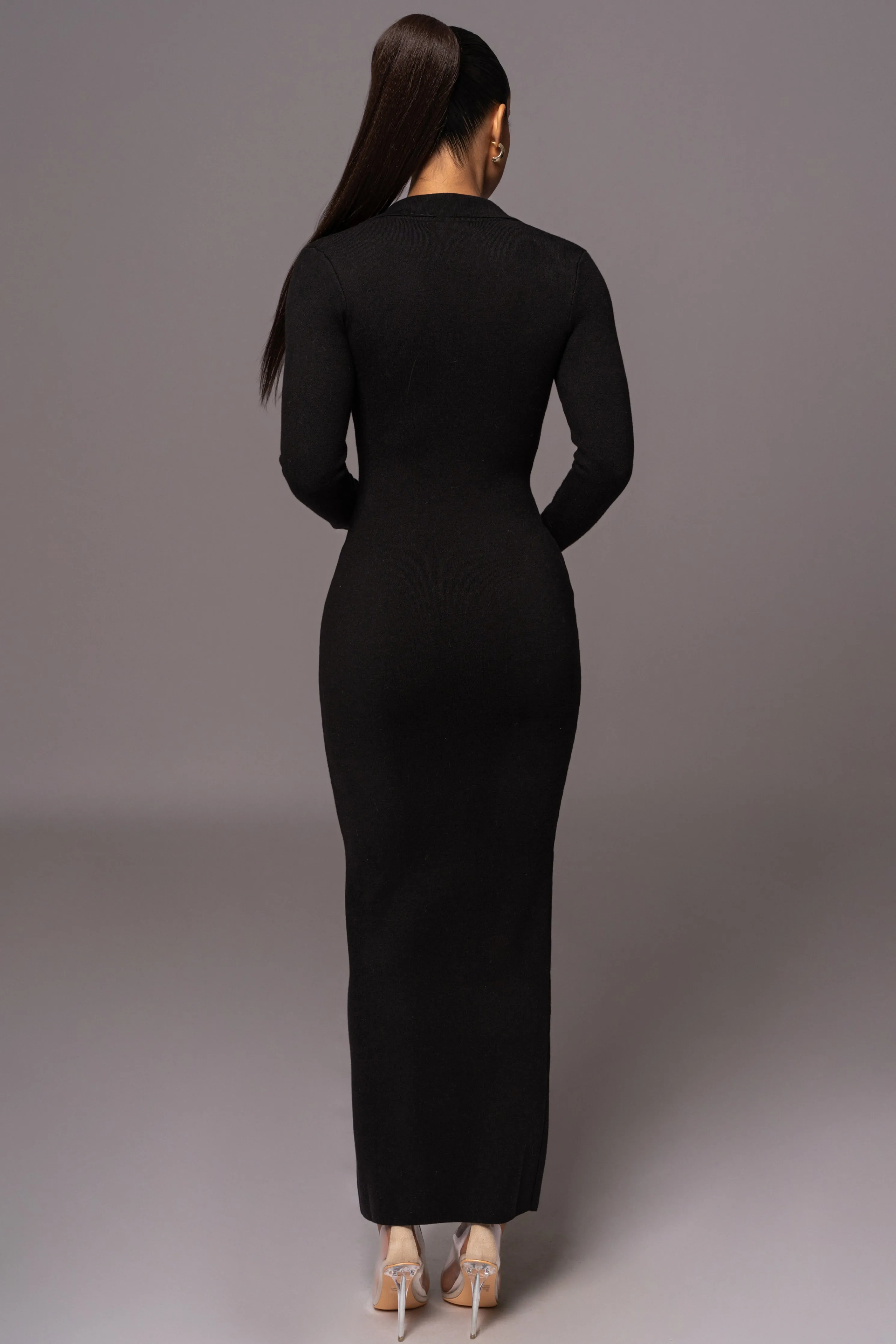 Black Bellinda Collar Maxi Dress