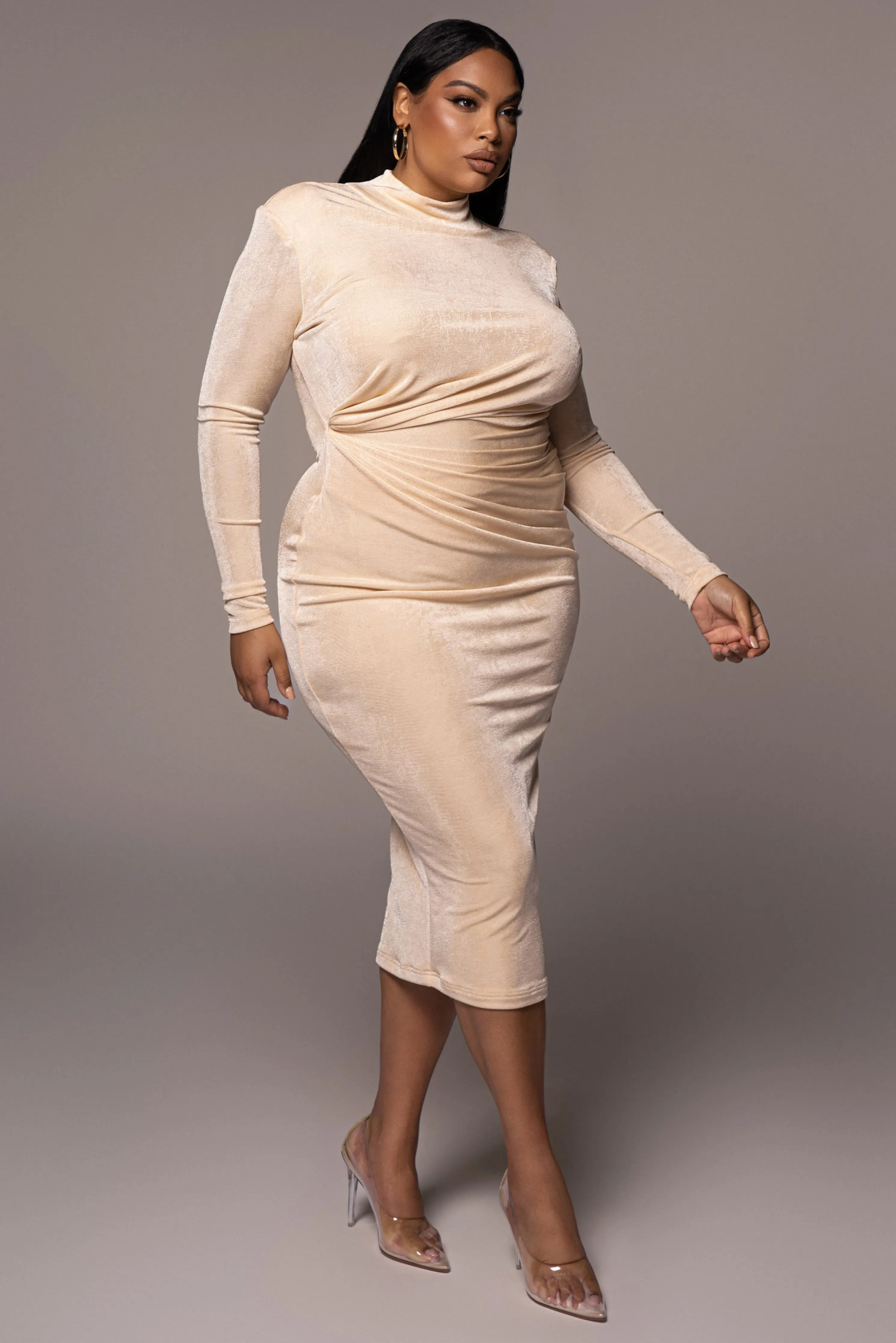 Buttercream Kara Mock Neck Dress