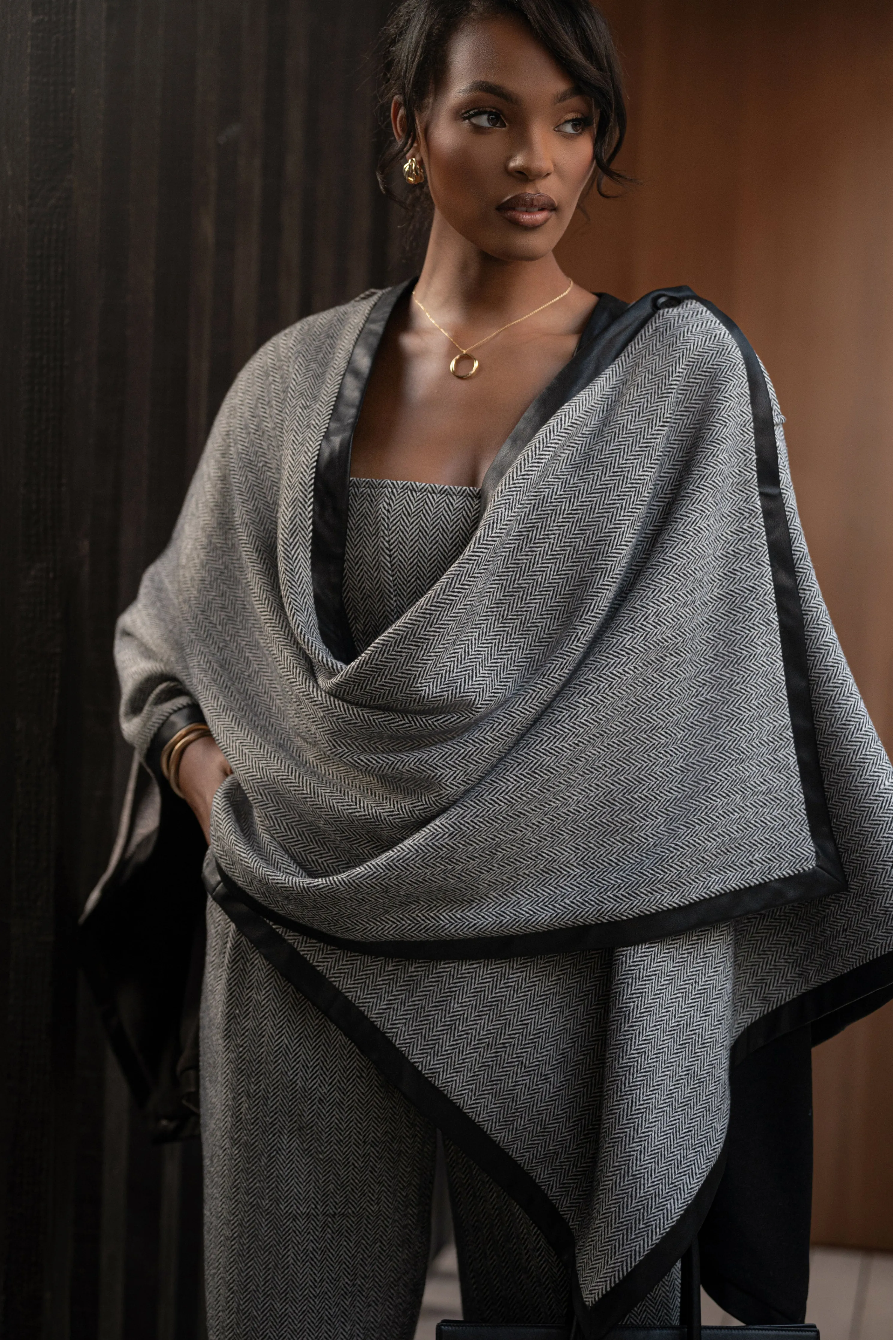 Herringbone Reversible Shawl