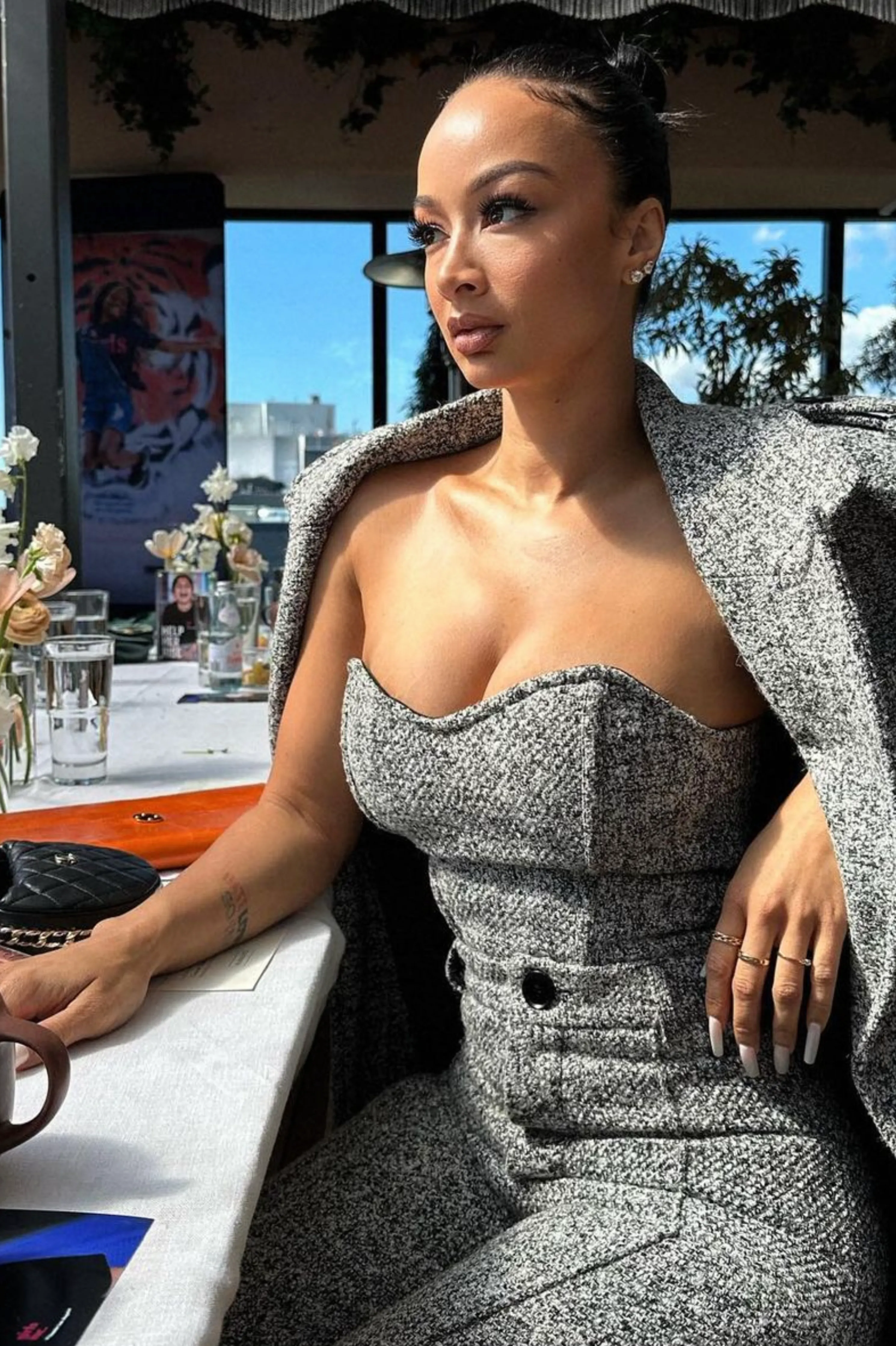 Lt. Grey All You Need Tweed Corset