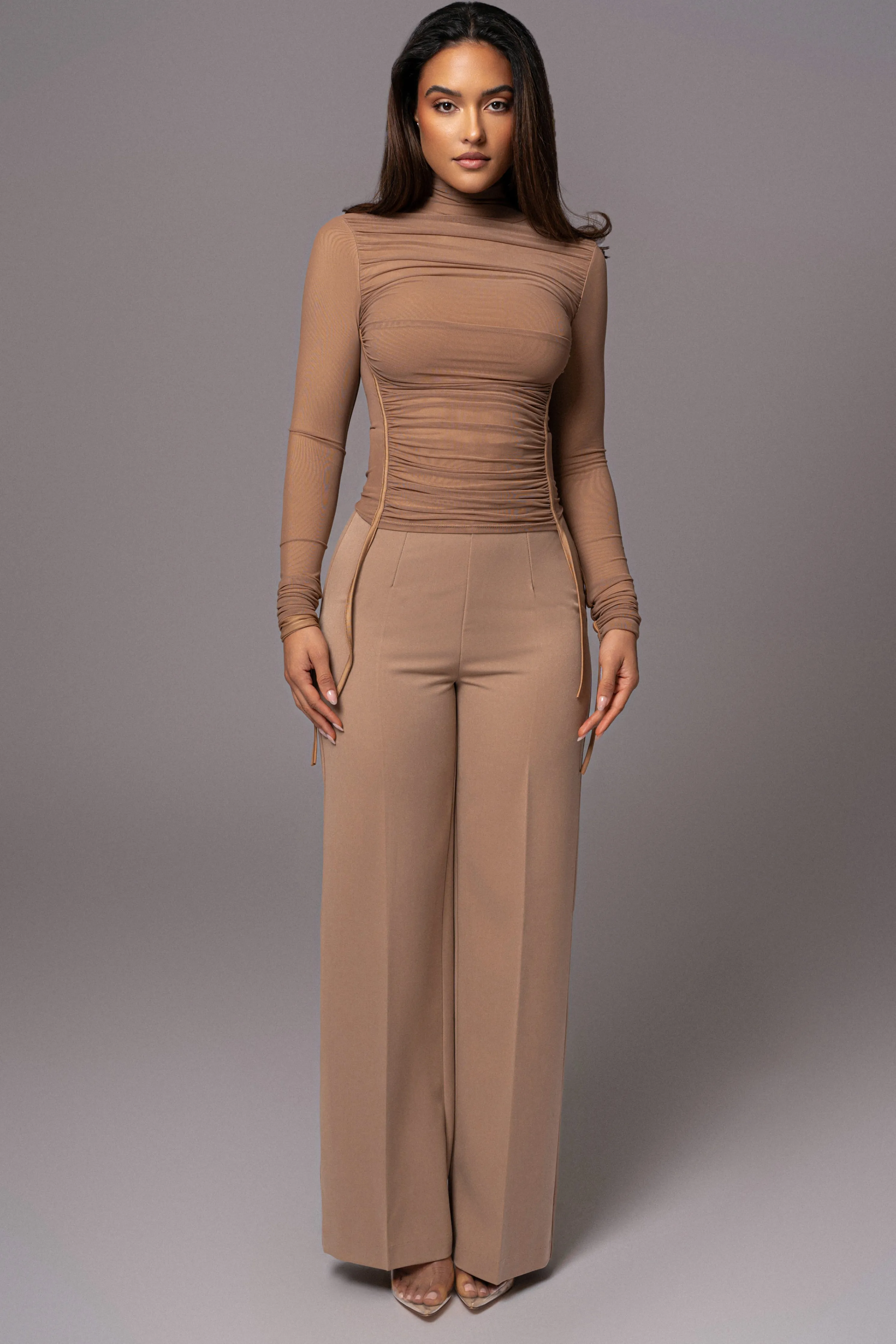 Tan Novena Woven Pants