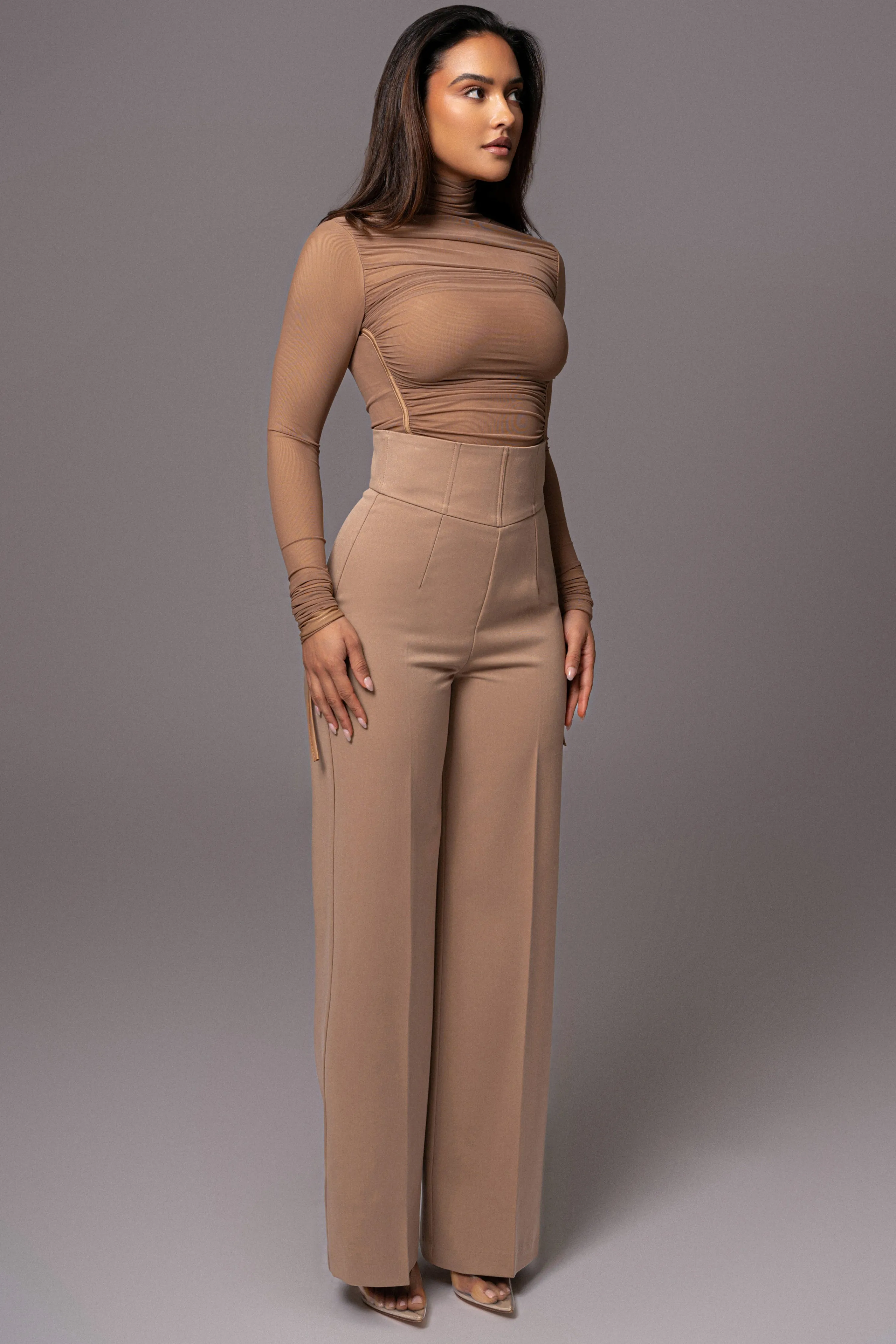 Tan Novena Woven Pants
