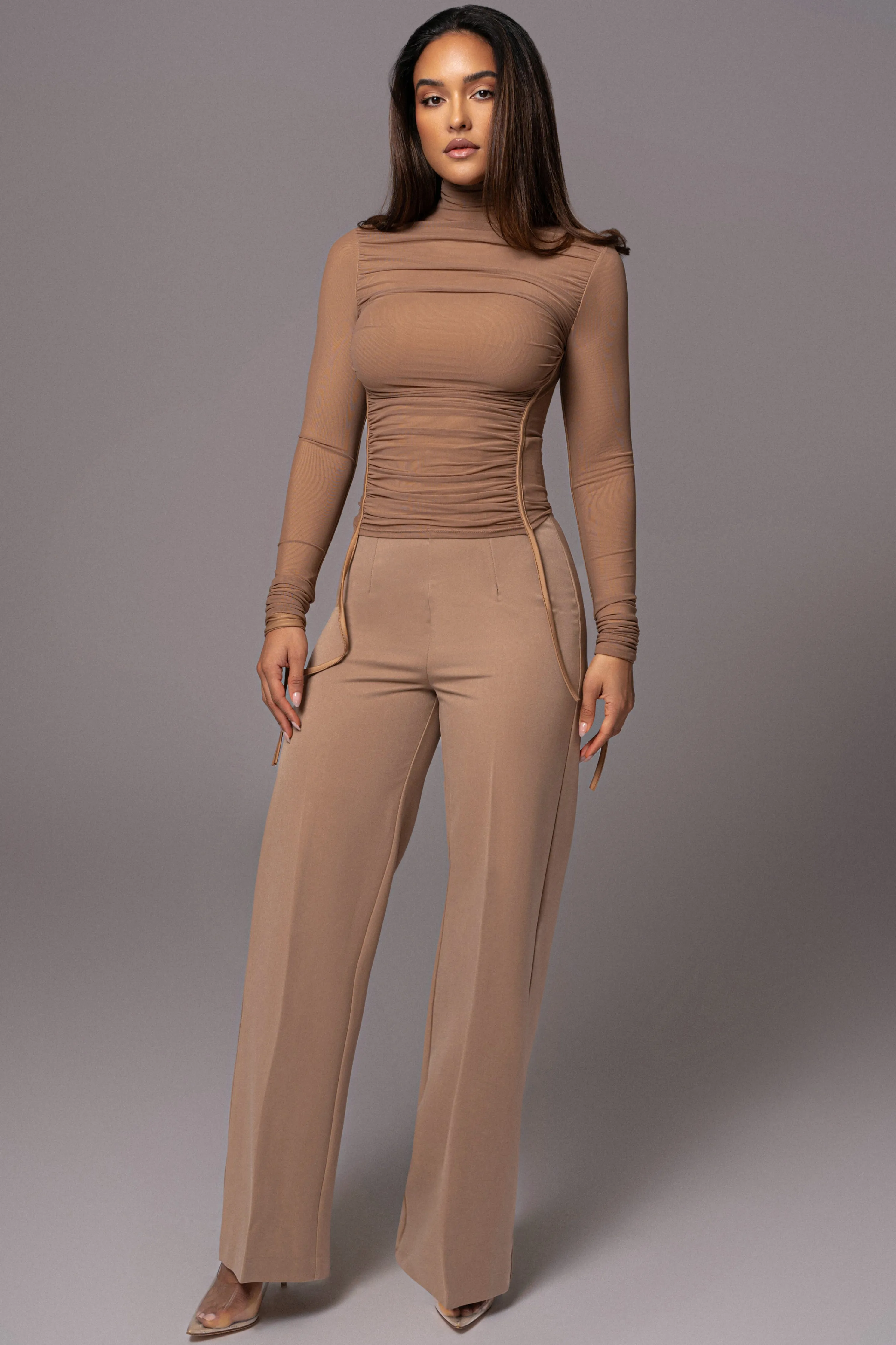 Tan Novena Woven Pants