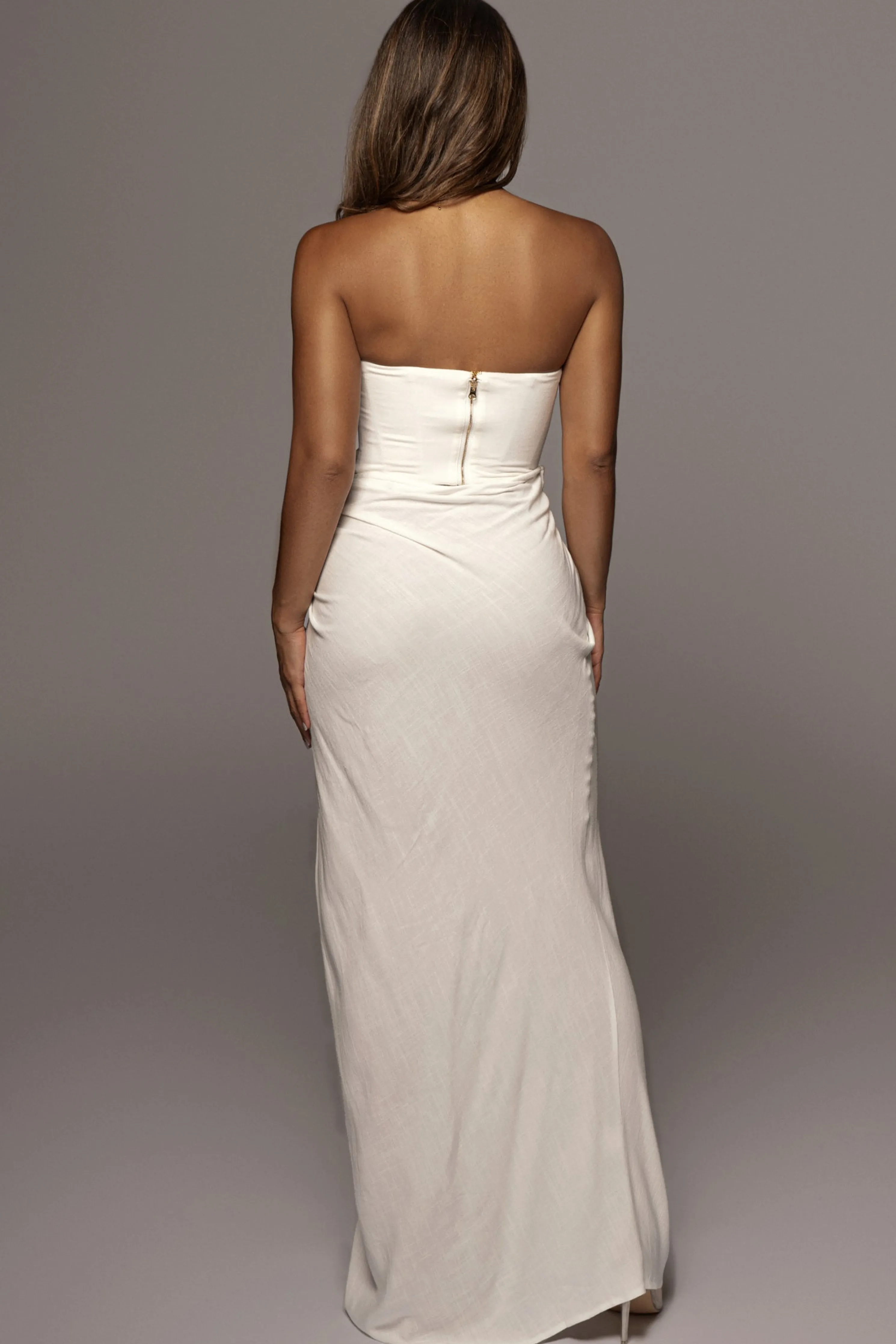 White Fenix Reversible Linen Corset