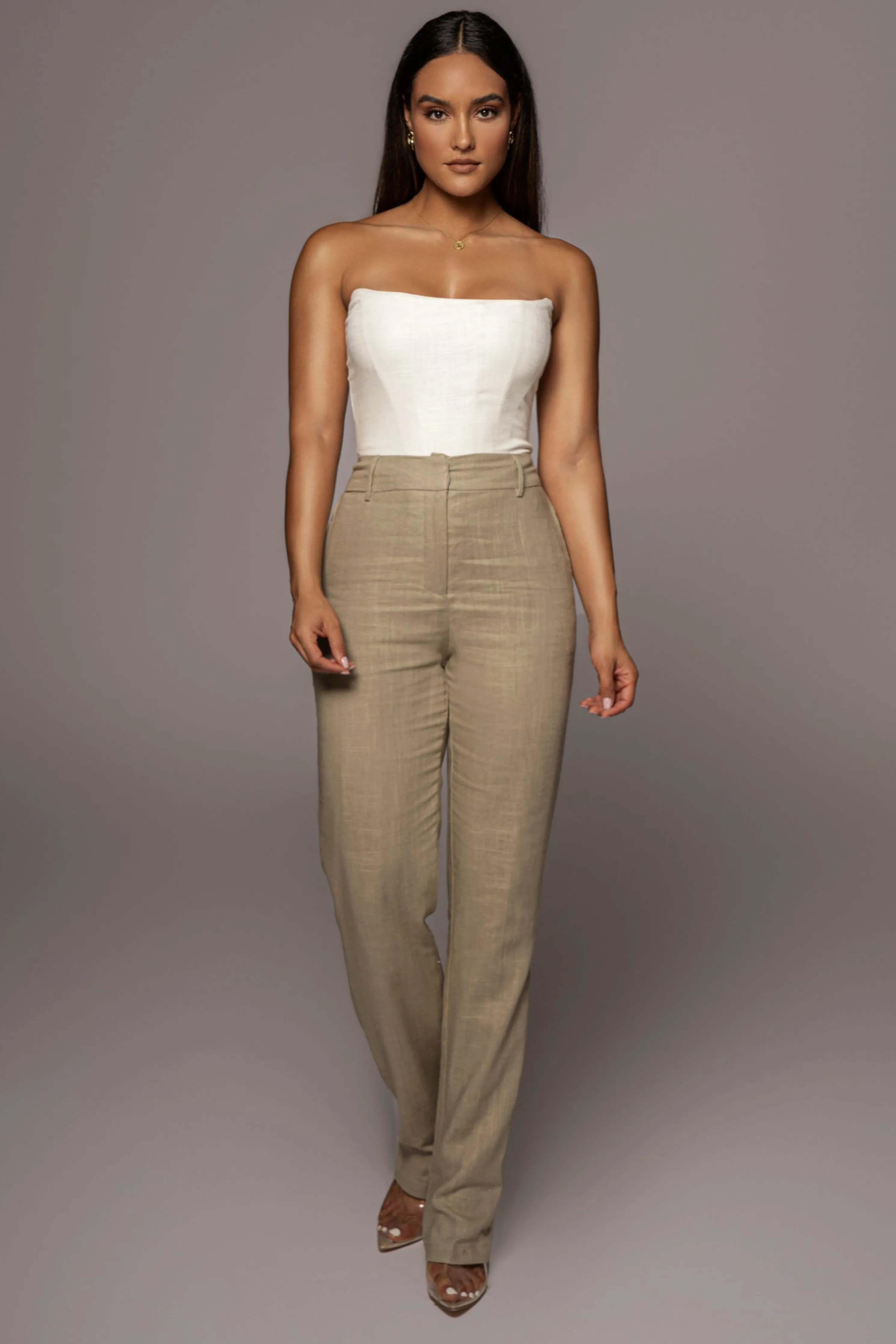 White Fenix Reversible Linen Corset